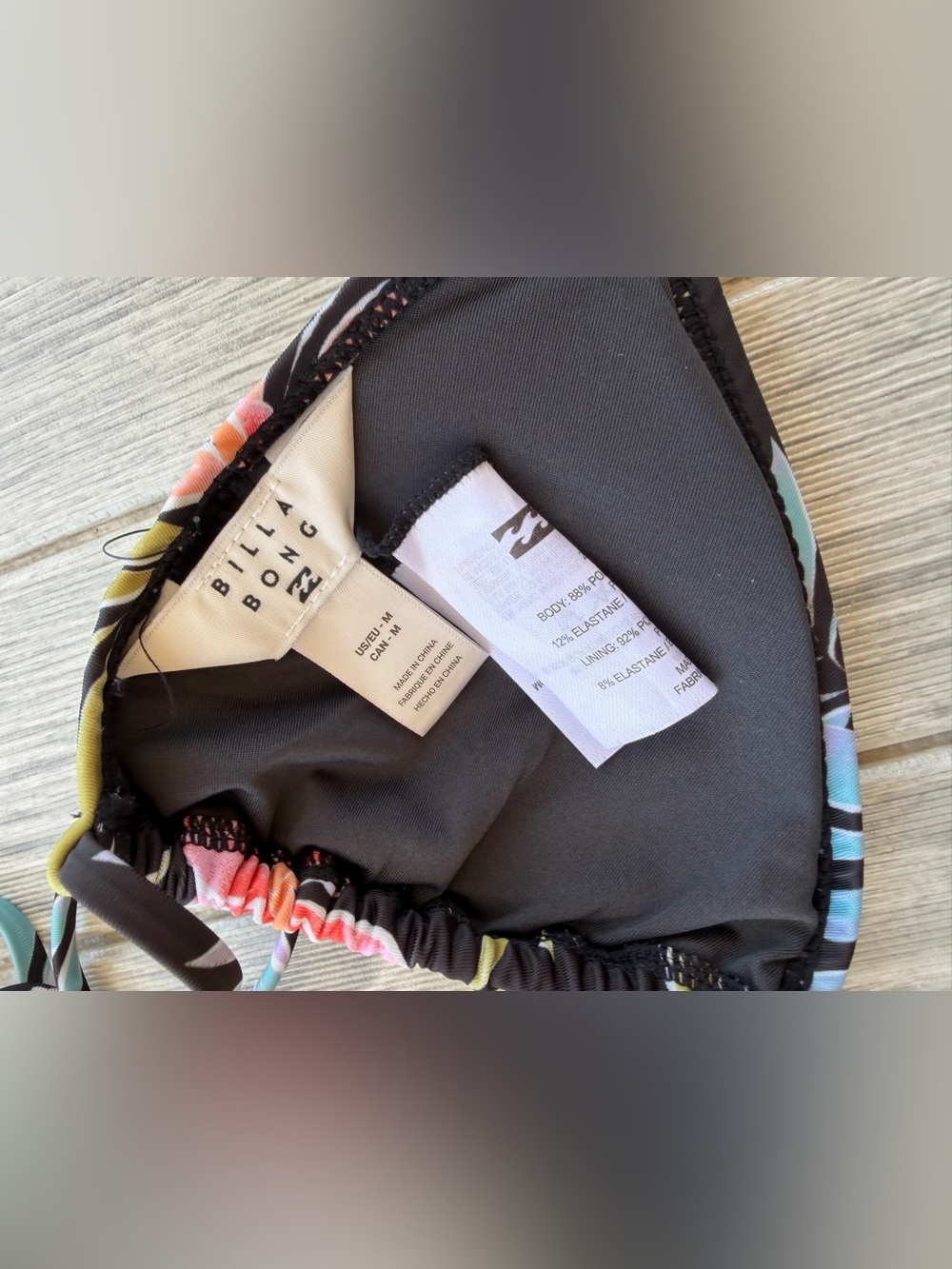 Billabong Black Floral Bikini with Pastel Accents - Picture 13 of 14